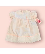 New Vintage 80s Roanna Dress 4T Frilly Bib Lace Collar Easter Pink Sprin... - €43,27 EUR