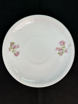 VTG Antique Victoria Austria Pink Floral Round Tea / Coffee Saucer Plate 5 1/2&quot; - £7.76 GBP