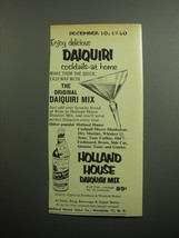 1960 Holland House Manhattan Mix Ad - Enjoy delicious Daiquiri Cocktails-at home - $14.99