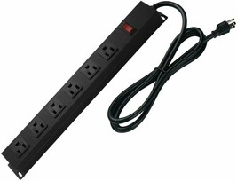Metal Wall Mount Power Strip, Mountable Power Outlet with 6 AC Outlets, ... - $62.99