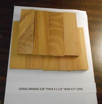 9 Osage Orange Knife Block,Handel Scales. 3/8&quot; X 1 1/2&quot; X 5&quot; - £13.05 GBP