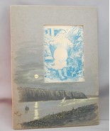 Antique Hand Painted Cardboard Photo Frame With Photo Signed Unusual - £23.97 GBP