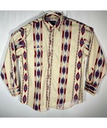 Wrangler X-Long Tails Sz 17-35 Aztec Southwestern Pattern Shirt Snap Button - $47.52 CAD