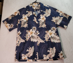 Pacific Legend Apparel Shirt Mens Size 2XL Navy Hawaiian Long Sleeve Button Down - £18.97 GBP