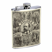 Vintage Magic Magician Poster D6 Flask 8oz Stainless Steel Hip Drinking Whiskey - £11.86 GBP
