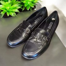 Franco sarto Love And Peace charm Black loafers Women’s Size 6.5 - $28.21