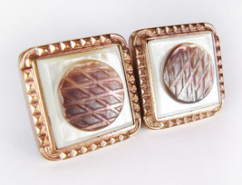 Ornate Vintage Victorian Edwardian Acme Mother Of Pearl Gold Filled Cuff... - £38.83 GBP