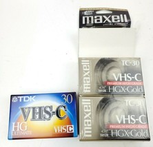 3 VHS-C Cassettes 2 Maxell High Grade VHS-C 1 TDK HG Ultimat Videotape Cassette - £11.75 GBP