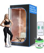 SereneLife SLISAU35BK Portable Steam Home Sauna with Foldable Chair - Black - $123.48