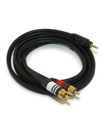 6Ft 3.5Mm Premium Mini-Stereo Trs Male To 2 Rca Male Audio/Speaker Cable - £21.25 GBP