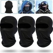 3Pcs Men Women Cycling Black Face Mask Lightweight Motorcycle Ski Fishing Warmer - £14.88 GBP