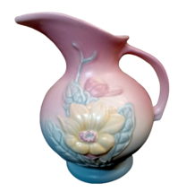 Vintage Hull Pottery Magnolia Pitcher Vase 7&quot; Yellow Pink to Blue - $32.03