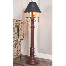 Colonial Floor Lamp ~ &quot;Americana Red&quot; Textured Finish With Punched Tin Shade - £739.89 GBP