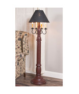 COLONIAL FLOOR LAMP ~ &quot;Americana Red&quot; Textured Finish with Punched Tin S... - £734.07 GBP