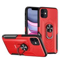 AQUA Strong Magnetic Ring Stand Hybrid Case Cover Red For iPhone 11 - £6.74 GBP