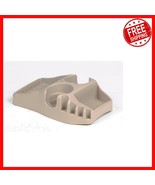 Compact Beige Console with 2 Drink Holders &amp; Media Compartments: Stylish... - €21,79 EUR