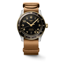 Longines Spirit Zulu Time 42 MM Chronometer 18K Gold Cap 200 Watch L38125539 - $3,230.00