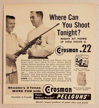1957 Print Ad Crosman .22 Pellguns Dad &amp; Son with Rifle Made in Fairport,NY - $8.35