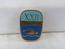 Vintage Summer Olympic Pin - Swimming Events Moscow 1980 - Stamped Pin - $15.00