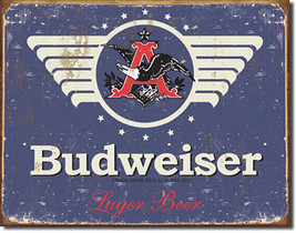 Budweiser Label 1936 Logo Anheuser Busch Bud Lager Beer Alcohol Metal Sign - £15.88 GBP