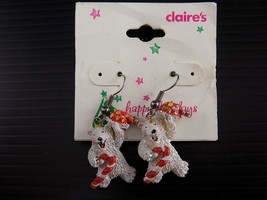 Women&#39;s Christmas Earrings Hanging Enameled Skating Snowmen Super Cute - £3.95 GBP