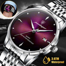 Men Quartz Watch Waterproof Luminous Stainless Steel Sport Business Wris... - £22.90 GBP