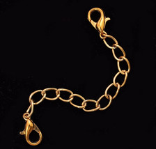 New Gold Plated Easy Open Lobster Claw Clasp Necklace Bracelet Extender Chain - £3.93 GBP