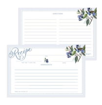 Vintage Blueberry Recipe Cards, Set of 8 - $13.86