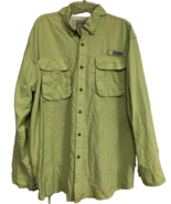 Bimini Bay Outfitters LTD Fishing Shirt Mens XL Green Vented Pockets Lon... - $14.85