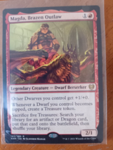 Magda Brazen Outlaw Magic The Gathering Kaldheim 142 RARE Red Dwarf - $2.61