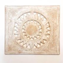 Carved Wooden Wall Art - Decorative Mandala Yoga Distressed  Eco Panel Headboard - £119.80 GBP