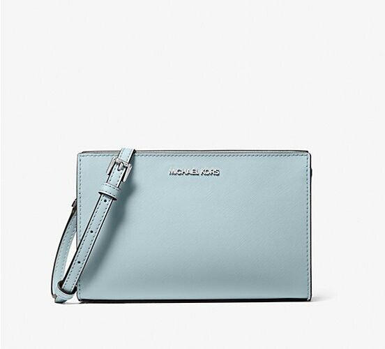 New Michael Kors Sheila Small Vegan Non-Leather Crossbody Bag Vista Blue - $69.66