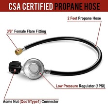 PatioGem Propane Hose with Propane Regulator, 2FT LP Gas Hose, 1Psi Prop... - $30.67