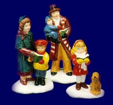 Department 56 Snow Village Caroling Family RETIRED 3 Pieces Figures - £21.27 GBP