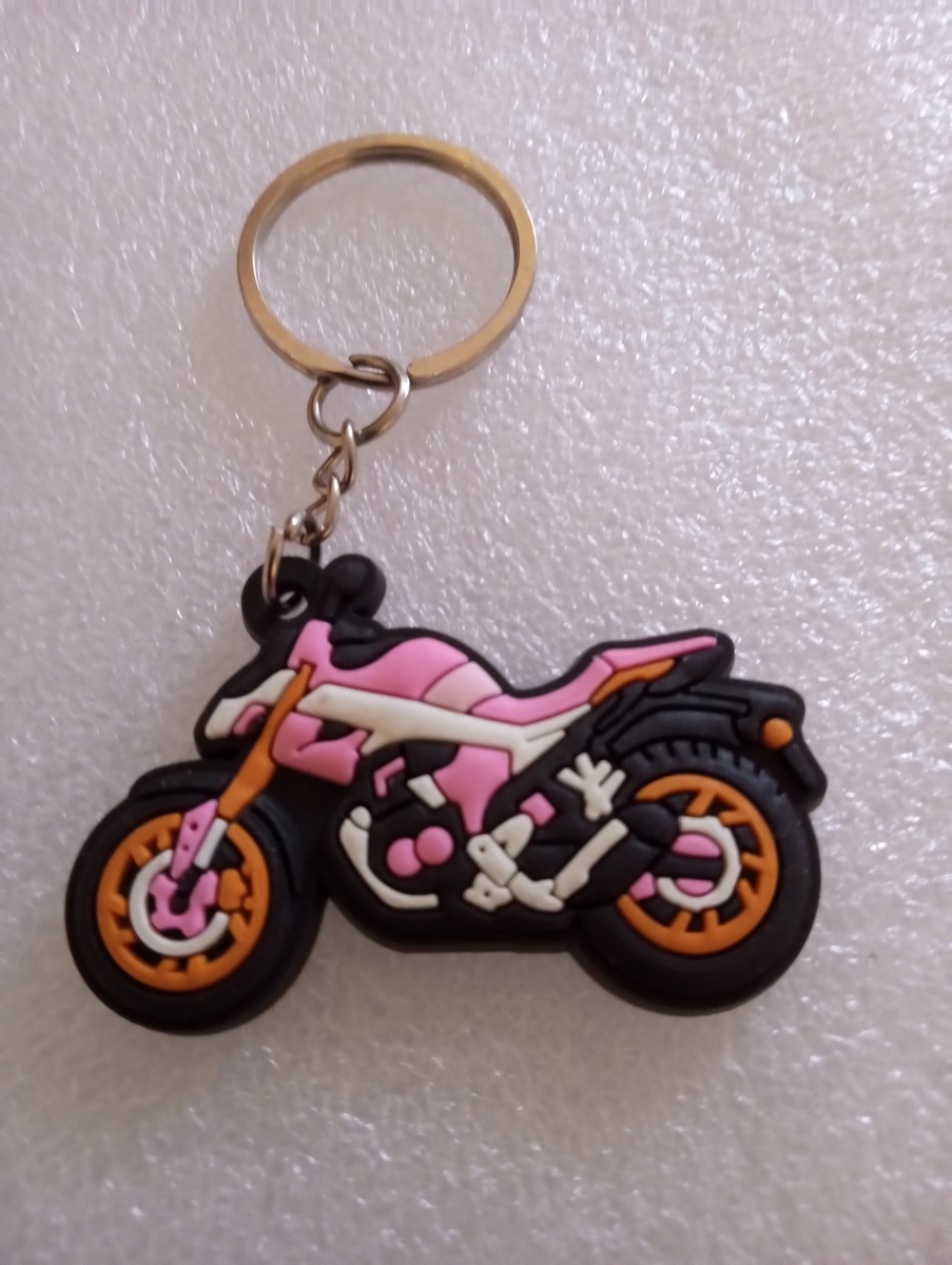 Motorcycle Rocket Vinyl Pink Keychain Key Accessories Novelty New - $14.99