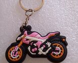Motorcycle Rocket Vinyl Pink Keychain Key Accessories Novelty New - $14.99