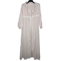 Gilead Vintage Made in USA Robe Size Medium Lace and floral embroidery - £26.23 GBP