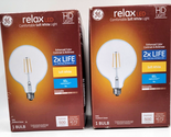 2 GE Relax 60-Watt EQ G40 Soft White Medium Base (e-26) Dimmable LED Lig... - £12.77 GBP