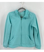 Nike Girls Hoodie Jacket Size XL (14) Seafoam Blue Zip Up Dri Fit Athletic - $470.41 MXN