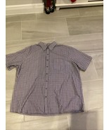 Harbor Bay 2XL Plaid Button Down Short Sleeve - $11.88