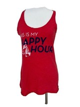 TITLE BOXING &quot;This is my happy hour&quot; Red Women&#39;s Tank-Top Size Small - $14.84