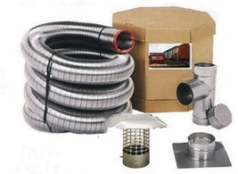 FOREVER® VENT 5 INCH SMOOTH WALL STAINLESS STEEL CHIMNEY LINER KITS - £352.14 GBP+