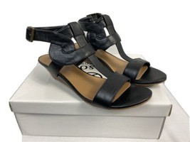Versona Strappy Low Wedge Faux Leather Sandal Women&#39;s Size 9 - £9.80 GBP