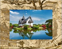 Japan Laser Engraved Wood Picture Frame Landscape (3 x 5)  - £20.41 GBP