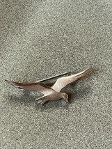 Brushed Silvertone Flying SEAGULL Lapel Hat Pin– 1.5 x 3/8th’s inches – - £7.56 GBP