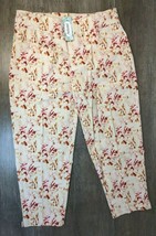 National NWT women&#39;s size 18P floral vintage pull on pants AD - $13.28