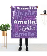 WTCWY Personalized Name Blankets for Kids Custom Baby Blankets for Girls... - £13.36 GBP+