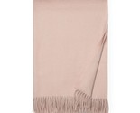 Sferra Dorsey Rose 100% Cashmere Throw Blanket Pink Fringed Solid 50&quot; x ... - £207.83 GBP
