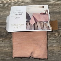 120&quot; x 60&quot; Cotton Chambray Tablecloth Pink - Threshold. NWT. - £19.41 GBP