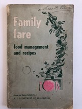 1950 U.S. Dept. Of Agriculture FAMILY FARE FOOD MANAGEMENT- w/ crazy doo... - £15.59 GBP